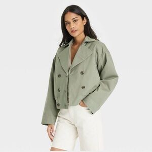 Women's Green Trench Coat - Universal Thread- Size XL